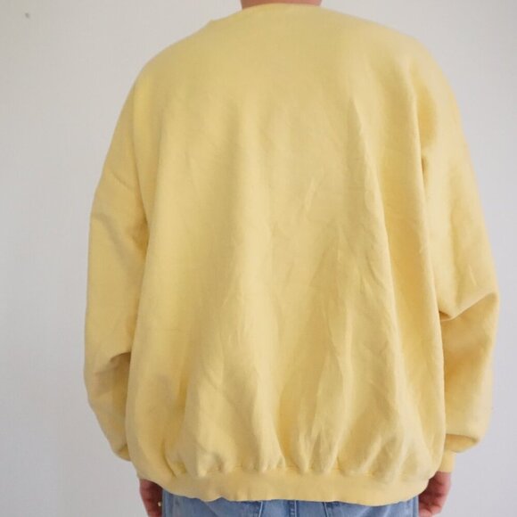 Vtg '90s Hanes Heavyweight Cotton Yellow Grand Canyon Crewneck Sweater 2XL - Picture 2 of 11